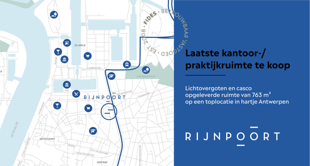 Editie de studie Direct Kantoor- of praktijkruimte te koop op toplocatie in Antwerpen - Fides